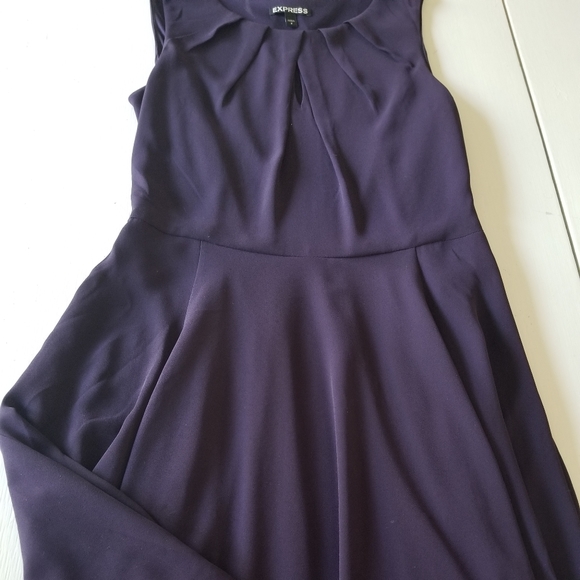 Express Chiffon Fit & Flare Dress - Picture 2 of 3